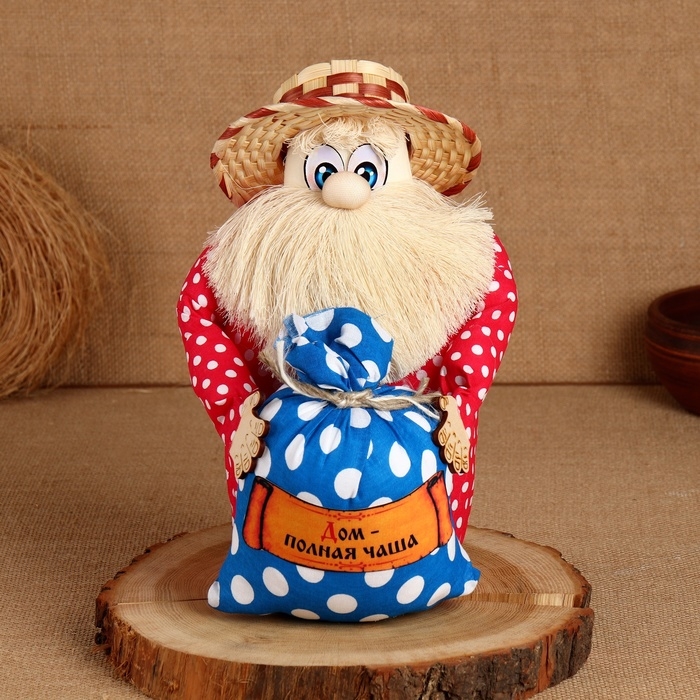 Домовой Фёдор Домовой Фёдор "Дом - полная чаша", с мешком, 30 х 20 см, микс