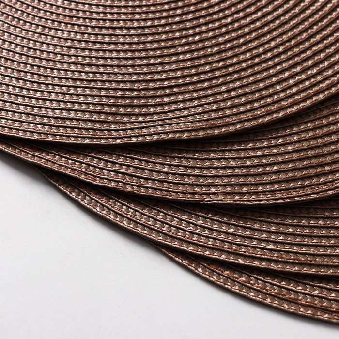 Набор салфеток сервировочных на стол Доляна «Лофт», 4 шт, d=38 см, цвет кофейный Набор салфеток сервировочных на стол Доляна «Лофт», 4 шт, d=38 см, цвет кофейный