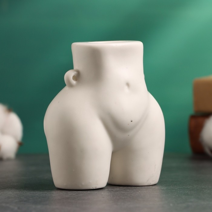 Подсвечник Подсвечник "Марта" белый глянец, 10х6х8см