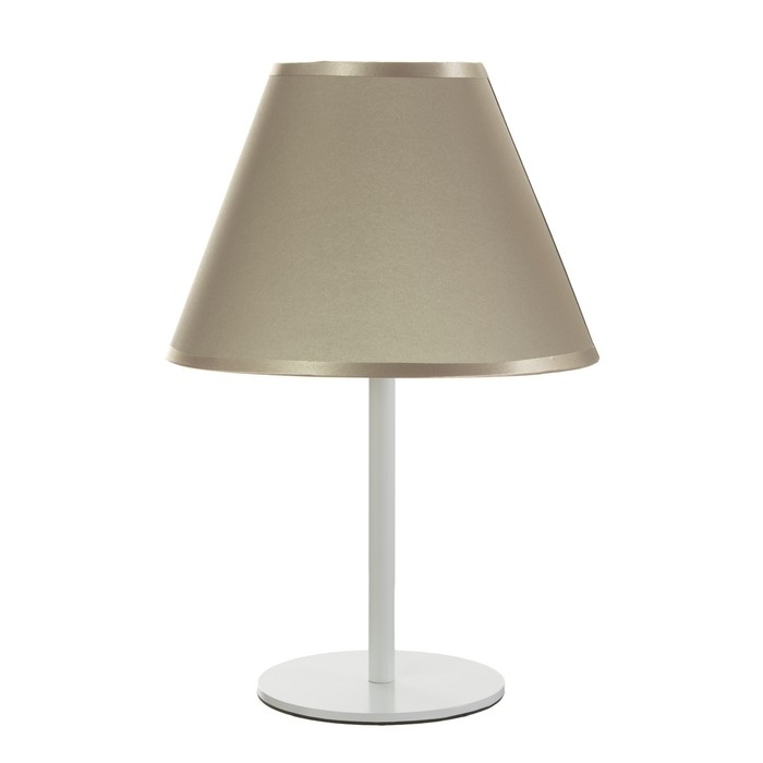 Лампа настольная Oliver 1х15Вт Е27 белый/шампань 25х25х40см RISALUX Лампа настольная Oliver 1х15Вт Е27 белый/шампань 25х25х40см RISALUX