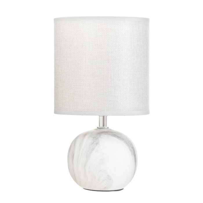 Настольная лампа Настольная лампа "Линен" E14 40Вт белый-серый 15х15х28 см RISALUX