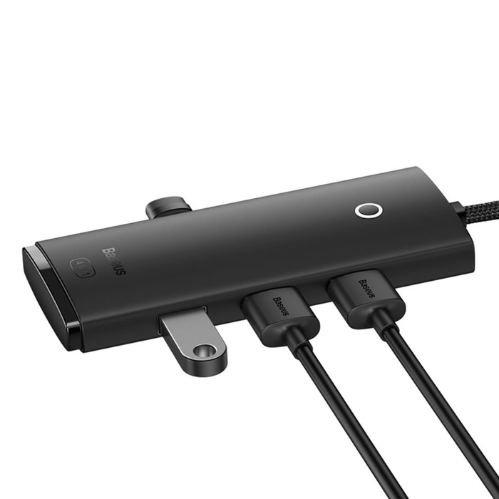 Адаптер-разветвитель (HUB) Baseus, Type-C - 4хUSB 3.0, 0.25 см, чёрный Адаптер-разветвитель (HUB) Baseus, Type-C - 4хUSB 3.0, 0.25 см, чёрный