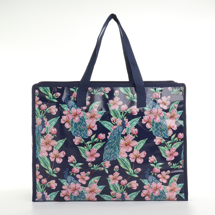 Сумка хозяйственная на молнии, цвет синий/разноцветный Сумка хозяйственная на молнии, цвет синий/разноцветный