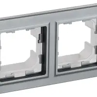 BRITE Рамка 2 поста IP44 РУ-2-БрС-44 сталь