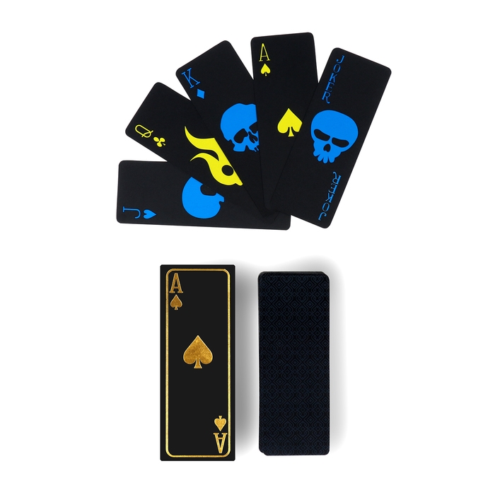 Карты игральные пластиковые  Карты игральные пластиковые "Mini", светящиеся, водонепроницаемые, 30 мкм,  8.7 х 3.2 см