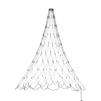 Гирлянда «Сеть» d=1.5 м с кольцом на ёлку, IP20, тёмная нить, 204 LED, свечение мульти, 8 режимов, 220 В
