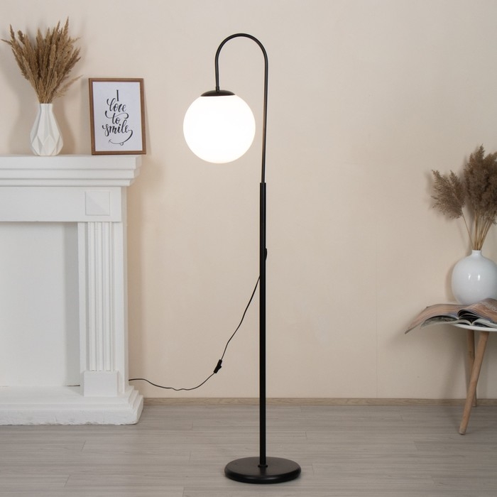 Торшер  Торшер "Асфира" Е27 15Вт чёрно-белый h.171 см