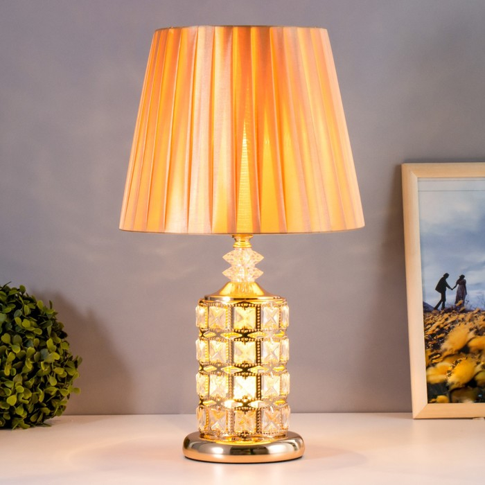 Настольная лампа с подсветкой 16684/1 E27 40Вт золото RISALUX