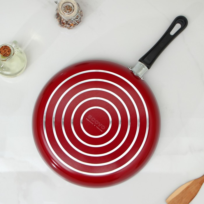 Сковорода «Эксперт», d=28 см, антипригарное покрытие, цвет бордовый Сковорода «Эксперт», d=28 см, антипригарное покрытие, цвет бордовый