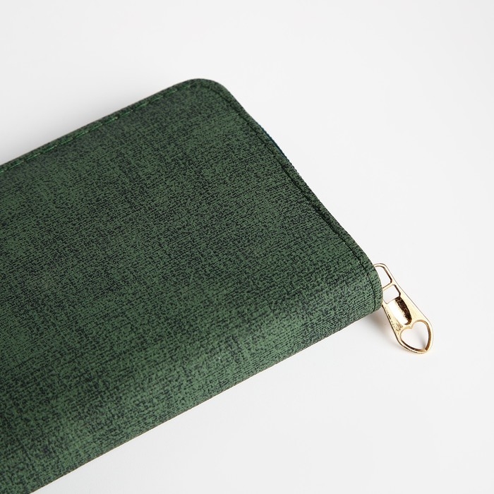 Кошелёк женский на молнии, цвет зелёный Кошелёк женский на молнии, цвет зелёный