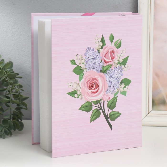 Фотоальбом на 200 фото 10х15 см Фотоальбом на 200 фото 10х15 см "Букет с ландышами" МИКС 26х20,5х5,6 см