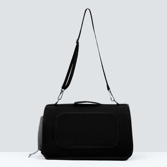 Сумка-переноска с окном для мордочки, 42 х 21 х 25 см, чёрная Сумка-переноска с окном для мордочки, 42 х 21 х 25 см, чёрная