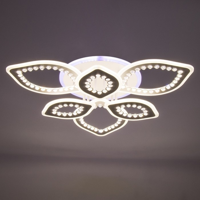 Люстра с ПДУ Люстра с ПДУ "Алина" LED 150Вт 3000-6000Вт RGB белый 60х60х13,5см BayerLux