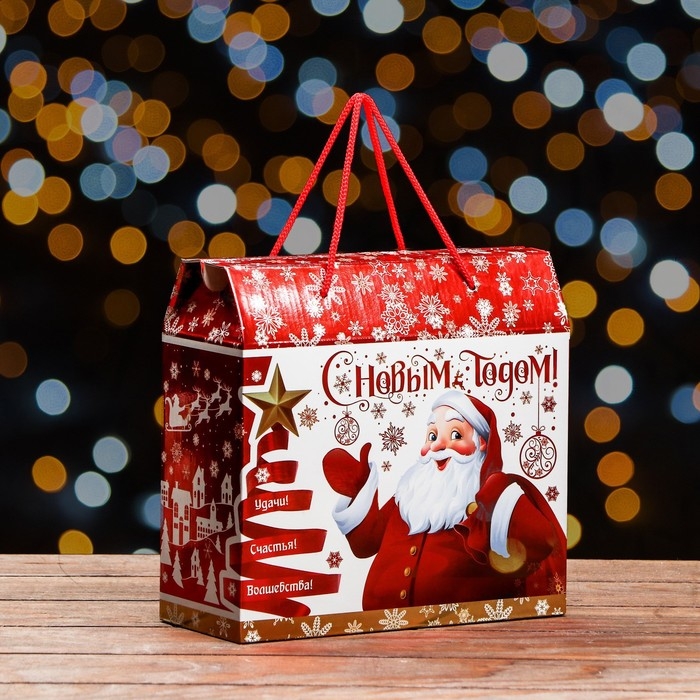 Новый год. Коробка подарочная складная Новый год. Коробка подарочная складная "Аврора" 23 х 10 х 22 см.