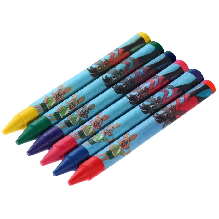 Восковые мелки Восковые мелки "Ну, погоди!" набор 6 цветов