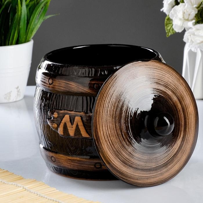 Бочонок  Бочонок "Мед" 1,2л / 14х16см, старина