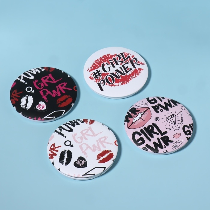 Зеркало складное «GIRL», с увеличением, d = 7 см, рисунок МИКС Зеркало складное «GIRL», с увеличением, d = 7 см, рисунок МИКС