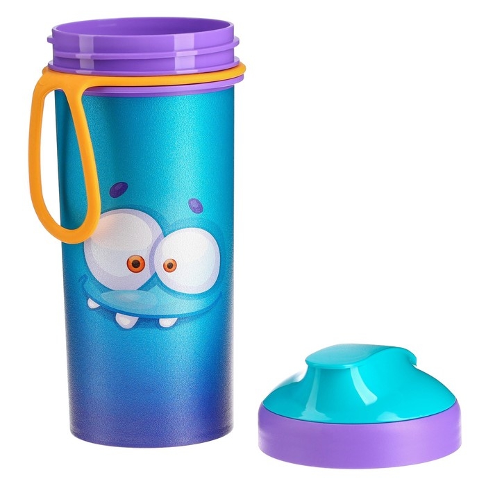 Бутылочка детская, 400 мл., с петлей, цвет голубой Бутылочка детская, 400 мл., с петлей, цвет голубой