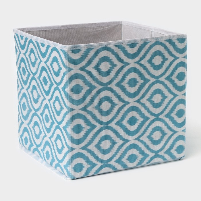 Короб для хранения Доляна «Лагуна», 27×27×27 см, цвет бирюзовый Короб для хранения Доляна «Лагуна», 27×27×27 см, цвет бирюзовый