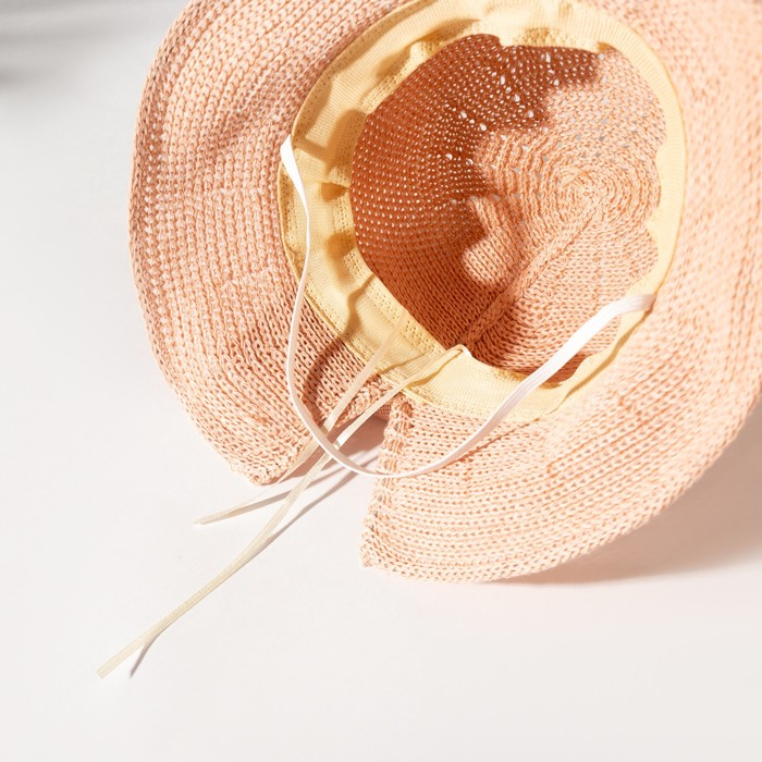 Шляпа для девочки MINAKU с бантом, цвет розовый, р-р 50-52 Шляпа для девочки MINAKU с бантом, цвет розовый, р-р 50-52