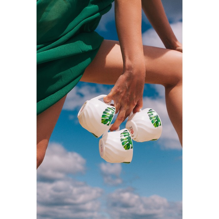 Сервиз чайный «Лист папоротника», 12 предметов: чашка 200 мл, блюдце d=14 см, стеклокерамика, цвет белый Сервиз чайный «Лист папоротника», 12 предметов: чашка 200 мл, блюдце d=14 см, стеклокерамика, цвет белый