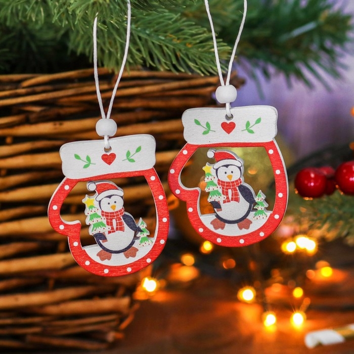 Набор подвесок «Варежки», 2 шт. Набор подвесок «Варежки», 2 шт.