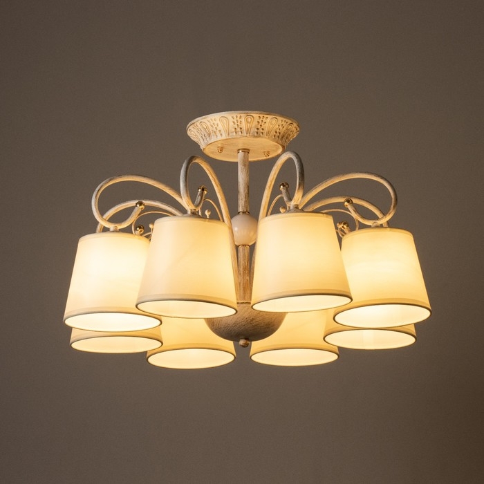 Люстра 2150/8 E14 40Вт белый с золотой патиной 79х79х35 см BayerLux