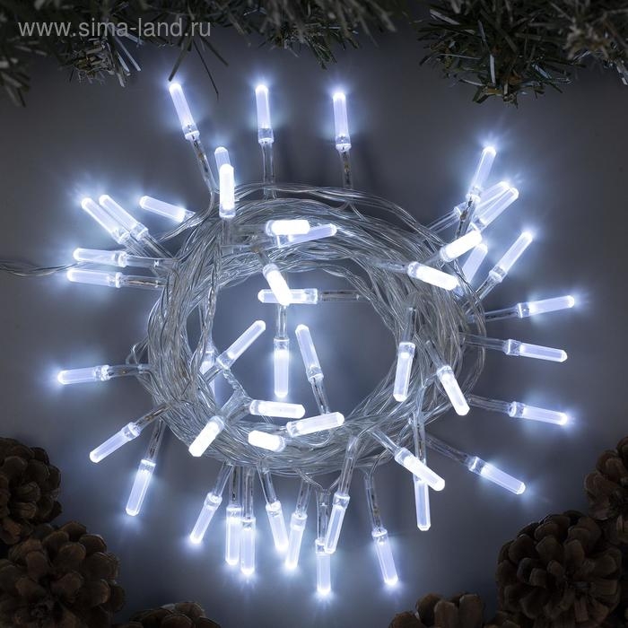 Гирлянда «Нить» 5 м с насадками «Хрусталики», IP20, прозрачная нить, 50 LED, свечение белое, 8 режимов, 220 В Гирлянда «Нить» 5 м с насадками «Хрусталики», IP20, прозрачная нить, 50 LED, свечение белое, 8 режимов, 220 В