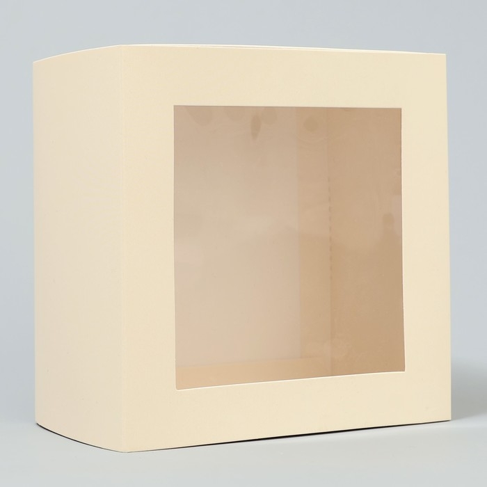 Коробка-фоторамка подарочная складная, упаковка, «Топленое молоко», 14 х 14 х 8 см Коробка-фоторамка подарочная складная, упаковка, «Топленое молоко», 14 х 14 х 8 см