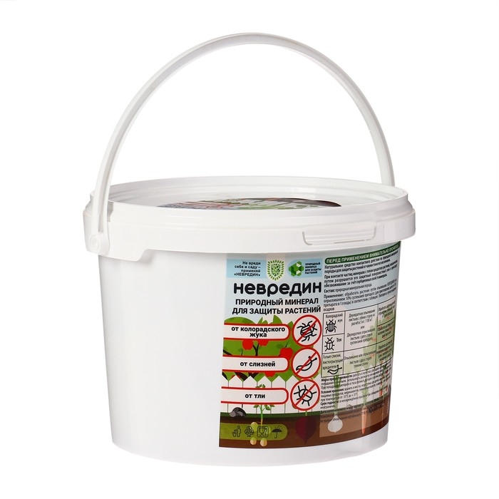 Субстрат «Невредин» минеральный, цеолит, для защиты растений от колорадского жука, слизней, тли, 2 л Субстрат «Невредин» минеральный, цеолит, для защиты растений от колорадского жука, слизней, тли, 2 л