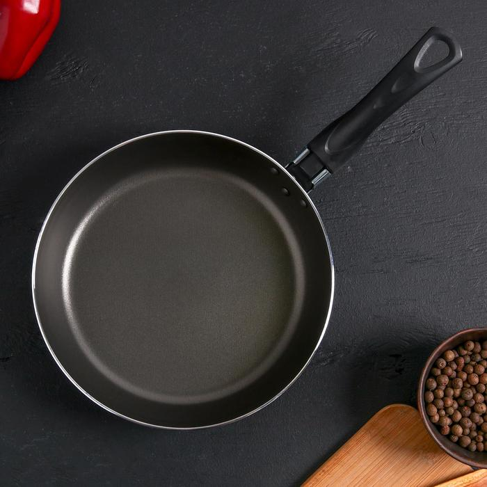 Сковорода Consul, d=22 см, стеклянная крышка, антипригарное покрытие, цвет чёрный Сковорода Consul, d=22 см, стеклянная крышка, антипригарное покрытие, цвет чёрный