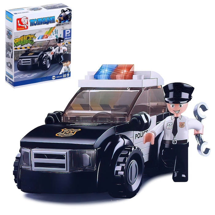 Конструктор «Полицейский транспорт», 4 вида, цвет МИКС Конструктор «Полицейский транспорт», 4 вида, цвет МИКС