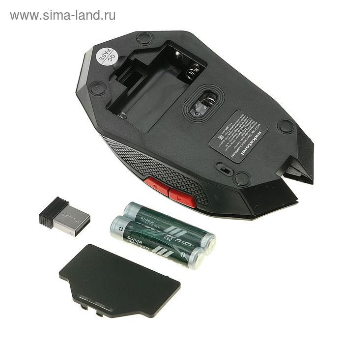 Мышь Nakatomi MRON-08U Navigator, беспроводная, оптическая, 1600 dpi, 2xAAA, USB, чёрная Мышь Nakatomi MRON-08U Navigator, беспроводная, оптическая, 1600 dpi, 2xAAA, USB, чёрная