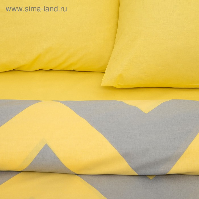 Постельное бельё Этель евро «Жёлтый Шеврон» 200х217, 240*220, 70х70-2 шт Постельное бельё Этель евро «Жёлтый Шеврон» 200х217, 240*220, 70х70-2 шт
