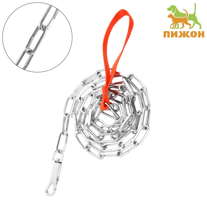 Поводок металлический 160 см, сварное звено 3,5 х 35 мм Поводок металлический 160 см, сварное звено 3,5 х 35 мм