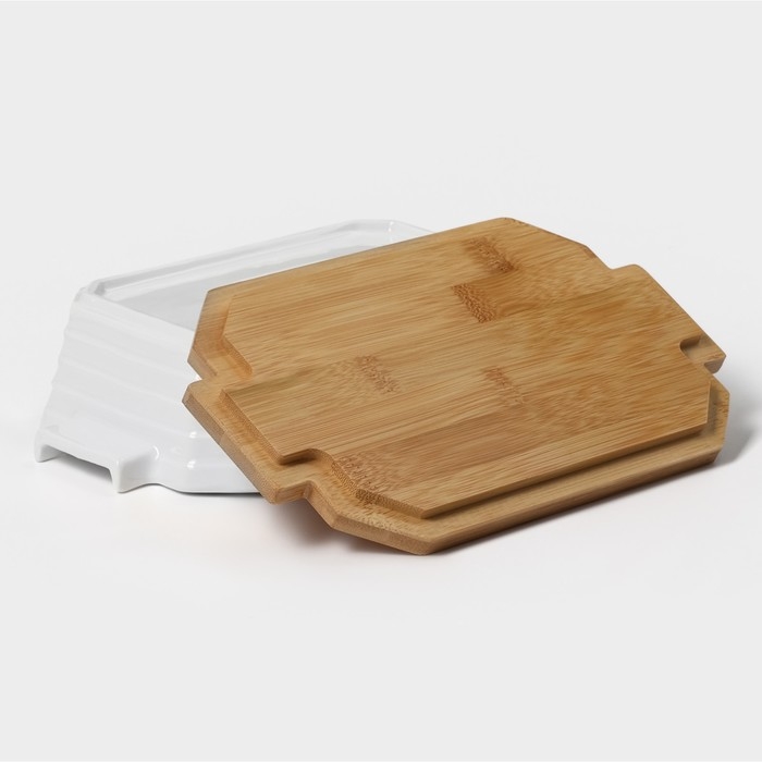 Форма для выпечки из жаропрочной керамики BellaTenero, 1000 мл, 25,6×14,9×6,2 см, цвет белый Форма для выпечки из жаропрочной керамики BellaTenero, 1000 мл, 25,6×14,9×6,2 см, цвет белый