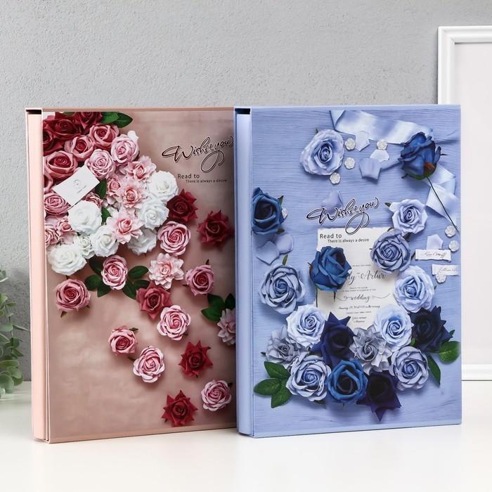 Фотоальбом на 300 фото 10х15 см Фотоальбом на 300 фото 10х15 см "Россыпь роз" МИКС 23,5х5,5х33,5 см
