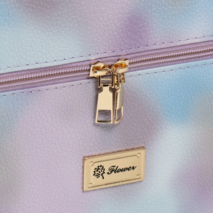 Шкатулка кожзам с зеркалом Шкатулка кожзам с зеркалом "Этажи. Сиреневый туман" 27х18х24 см