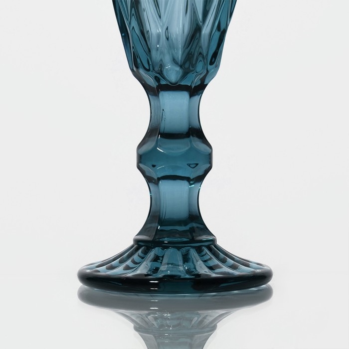 Бокал для шампанского стеклянный Magistro «Круиз», 160 мл, 7×20 см, цвет синий Бокал для шампанского стеклянный Magistro «Круиз», 160 мл, 7×20 см, цвет синий