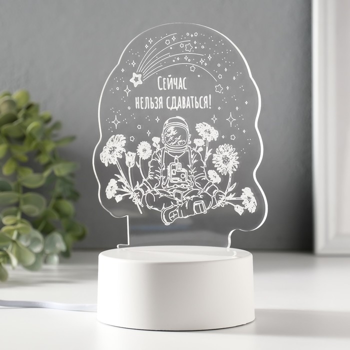 Светильник  Светильник "Нельзя сдаваться" LED RGB от сети RISALUX