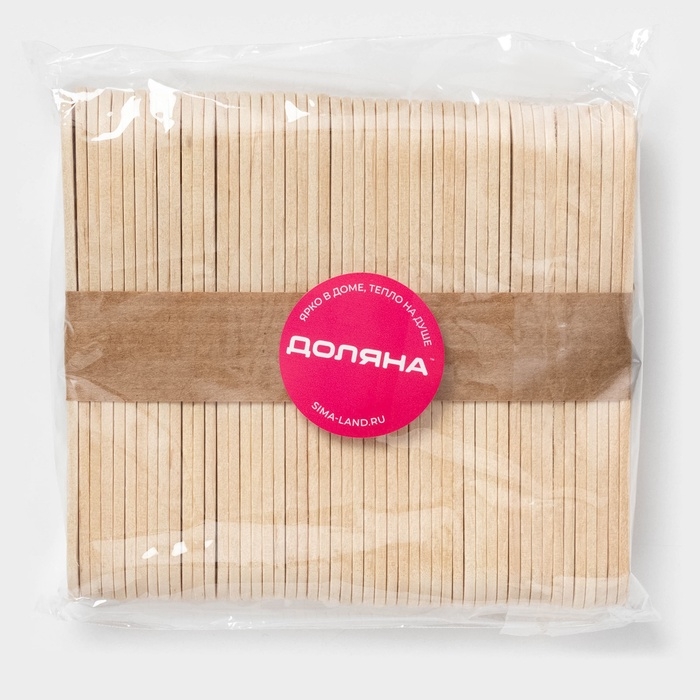 Палочки деревянные для мороженого Доляна, 9,4×1,5-1,7 см, 50 шт Палочки деревянные для мороженого Доляна, 9,4×1,5-1,7 см, 50 шт