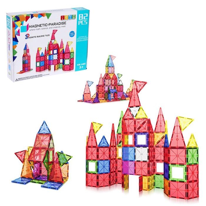 Конструктор магнитный «Геометрические фигуры», 82 детали Конструктор магнитный «Геометрические фигуры», 82 детали