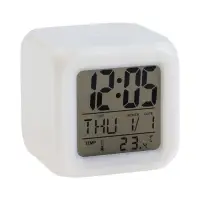 Часы - будильник LB-03, дата, температура, белый