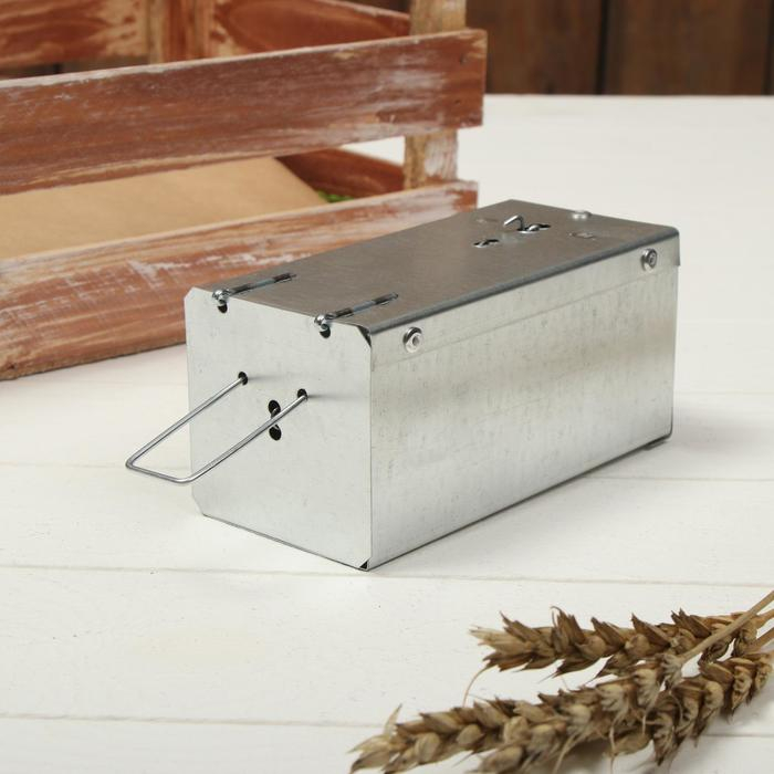 Мышеловка-ловушка, 13 × 6 × 6 см, металл Мышеловка-ловушка, 13 × 6 × 6 см, металл