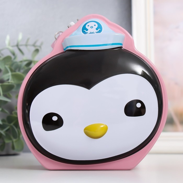 Копилка металл с замочком Копилка металл с замочком "Пингвин. Морячок" МИКС 13х7,5х13,5 см