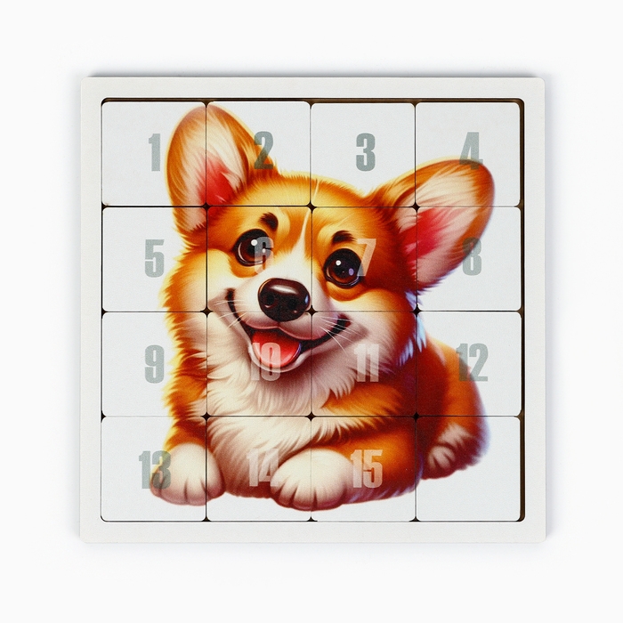 Головоломка  Головоломка "Пятнашки. Зверьки", логическая настольная игра, набор 3 шт, 22 х 22 см