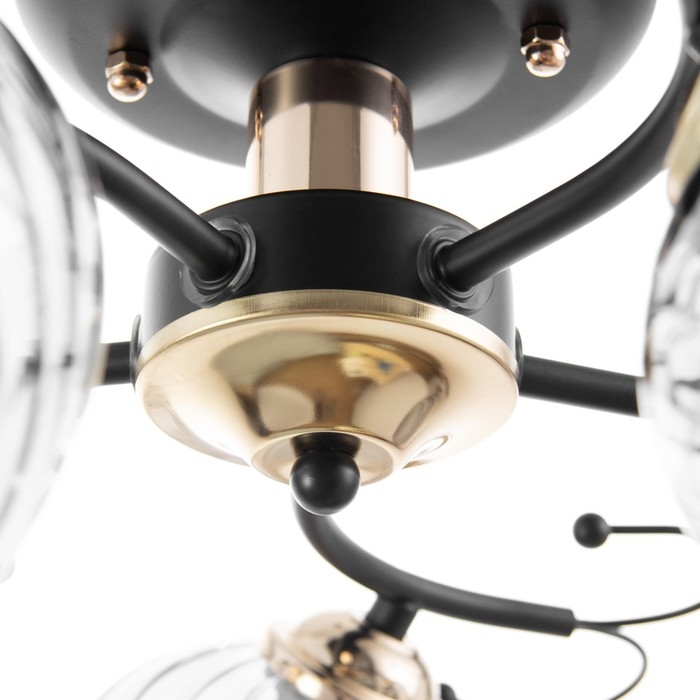 Люстра Люстра "Аста" 5хЕ27 40Вт чёрно-золотой 50х50х27 см BayerLux