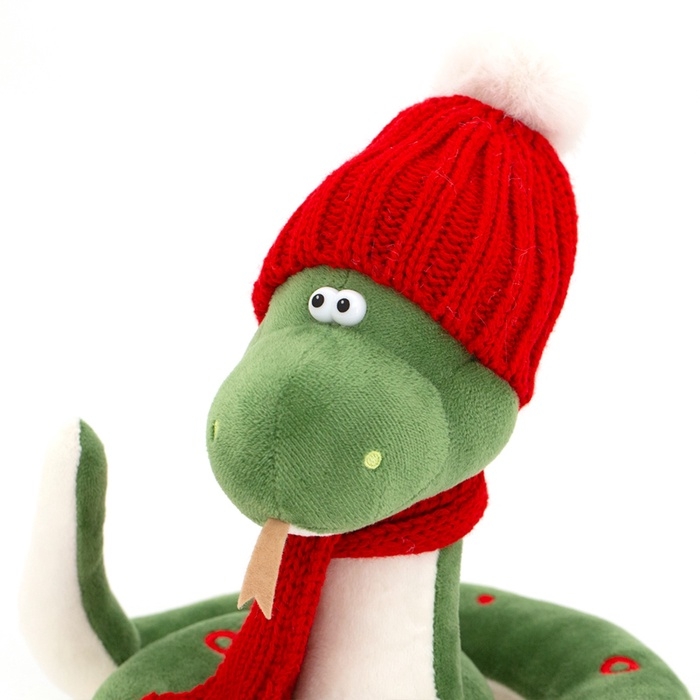 Новый год! Мягкая игрушка «Змей Сёма», в красной шапке, 20 см Новый год! Мягкая игрушка «Змей Сёма», в красной шапке, 20 см