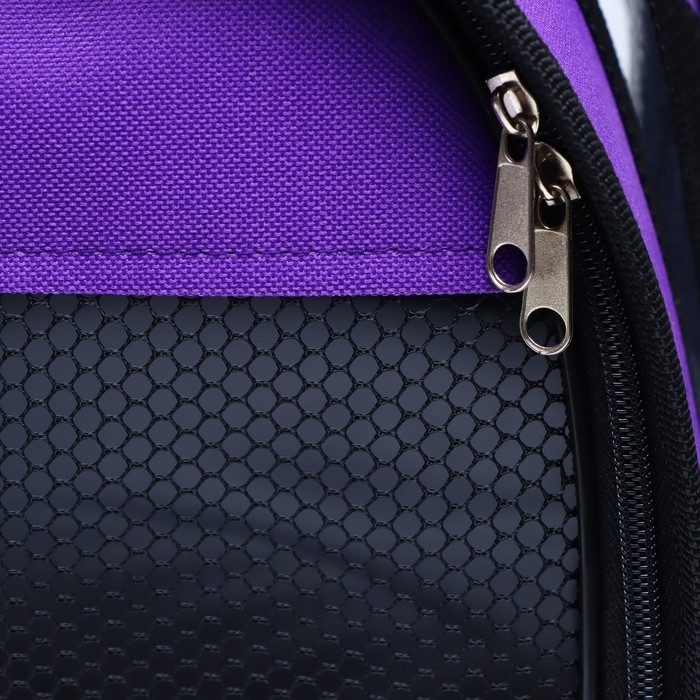 Сумка-переноска с окном  Сумка-переноска с окном "Панорамная", 40 х 25 х 27 см, фиолетовая
