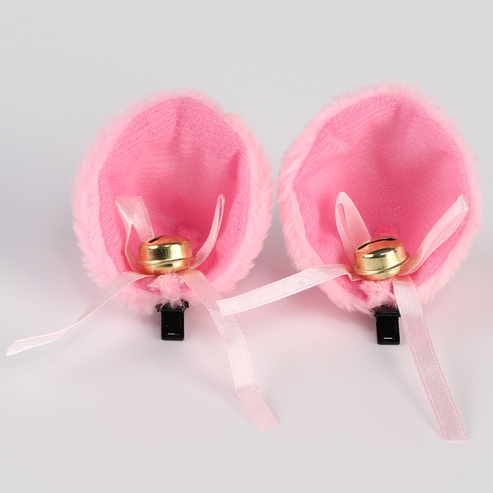 Панама детская для девочки «Кошка», +ушки-заколки, цвет розовый, р-р 54